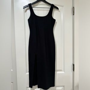 Black Midi dress with Slit